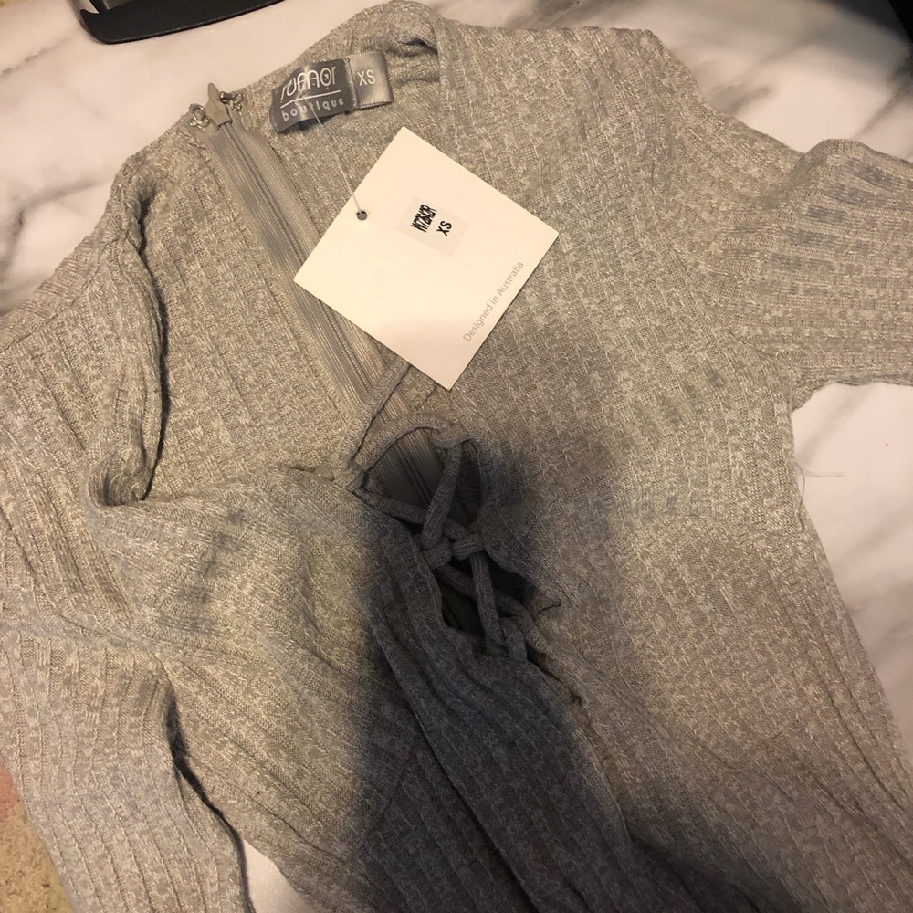 Knitted long sleeve bodysuit